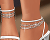 Bella White Heels