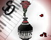 [S0]Piano Vase with Rose