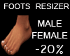 ♂ Foot -20% M/F