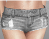 Gray Denim Mini Shorts