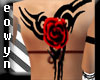 *E* back rose tribal tat