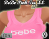 f0h BeBe Pink Tee XL