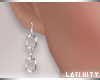 L* Chain Earrings Silver