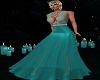 zZ Aqua Romance Gown