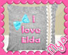I Love Elda Pillow