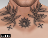 Solar Neck Tattoo