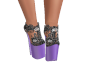 Purple/Black Lace Heels