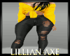 [la] Black yellow outfit