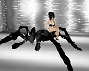 black spider W poses