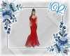 Red Silk Formal Gown V1