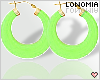 Chunky Lime Hoops