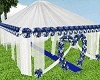 blue/wht wedding tent