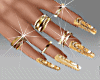 Golden Nails + Gold Ring