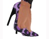 Purple Black Heels