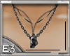 -e3- Black necklace / M
