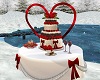 wedding red cake