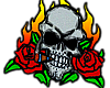 VH - skull on roses