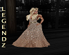 Tan Glitter Gown