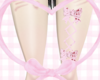 pink leg bow / ribbon <3