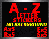 LETTER STICKER S RED 4/5