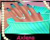 AXLTurquoise& Gem Nails