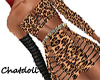 C)Split  Leopard Dress