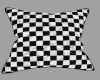 White Checker Pillow