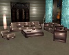  MP~CILE BROWN COUCH SET
