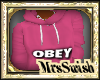 OBEY PINK HOODY M