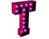 T HOLO PINK LETTER SIGN