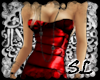 [SL] strapless red dress