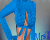 Blue knitted sweater