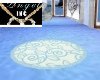 blue and white round rug