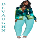 CLASSAY TEAL 2PC SUIT