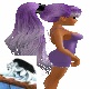 purple ponytail