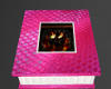 pink white fire place an
