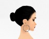 hoop Earrings blk/White