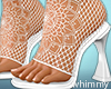 White Crochet Heels