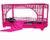 My pink/black canopy bed