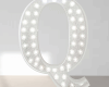 Anim White Glit Letter Q
