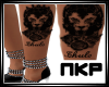 Lion/Roses Chulo leg tat