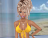 Yellow Tie Halter Top Lg