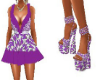 ROBE VIOLET PAPILLONS