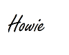 Howie Name Sign