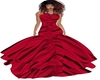 Red Ruffled Gown