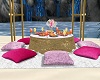 pink gold beach table