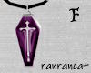 +coffin necklace purple