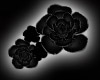 PVC glitter flower black