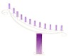 purple/white candle arc