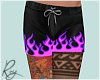 Tattoo Flame Shorts- Vio